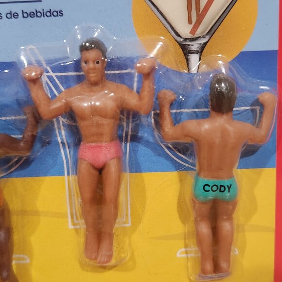 NPW Drinking Buddies Drink Markers, Wine Glass Charms for Parties Pack of 6 New - Picture 10 of 15